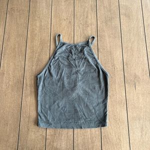 Full Tilt Olive Green Suede Tank